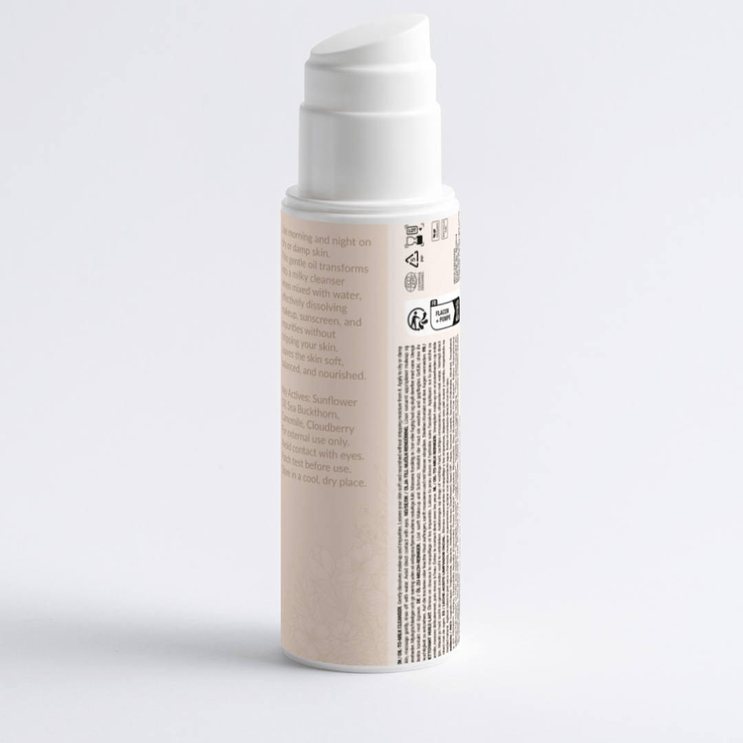 FloThéa Oil-To-Milk Cleanser – Gentle Makeup Remover for Sensitive Skin