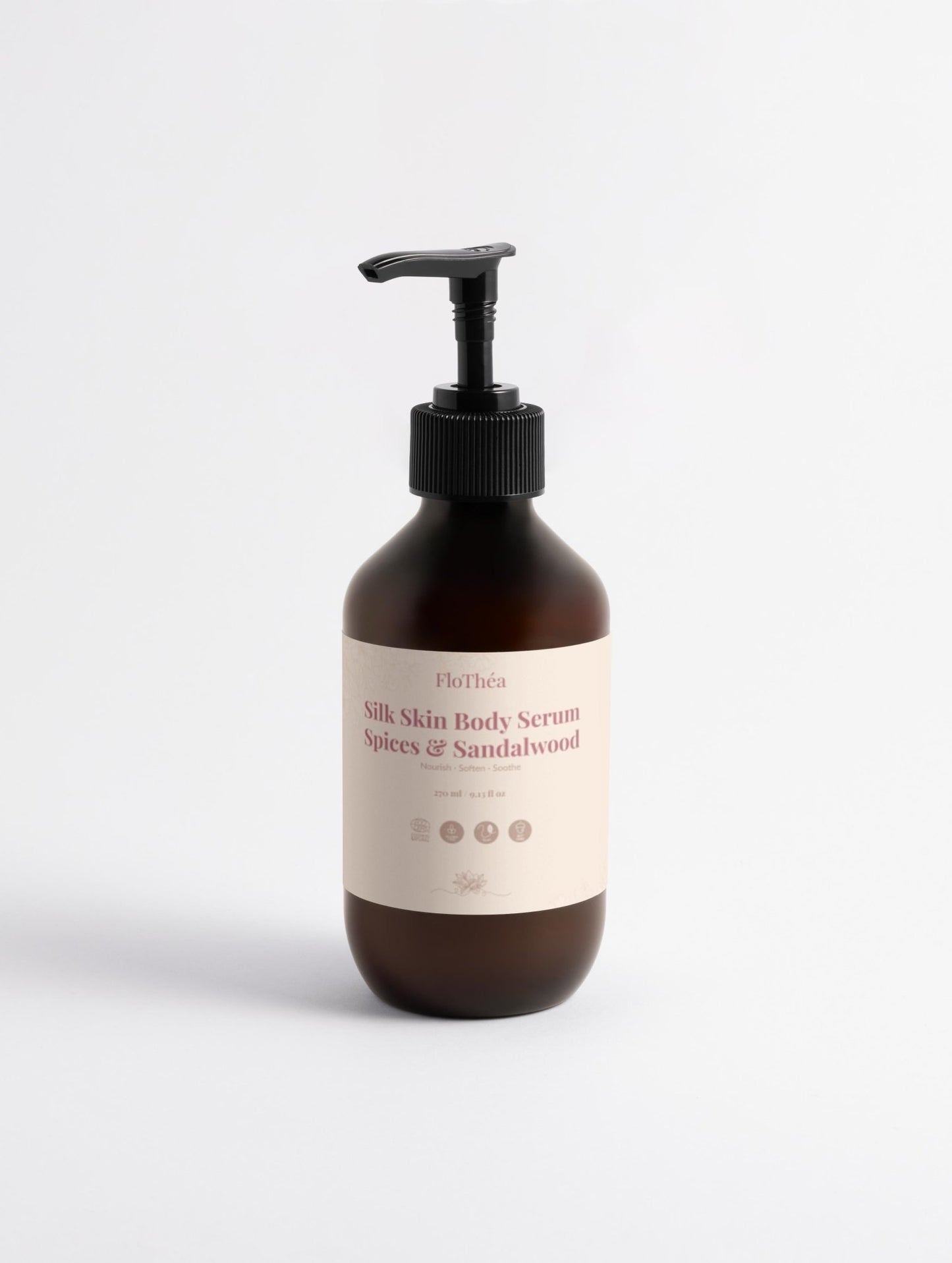 FloThéa Silk Skin Body Serum – Hydrating Sandalwood Body Oil for Sensitive Skin