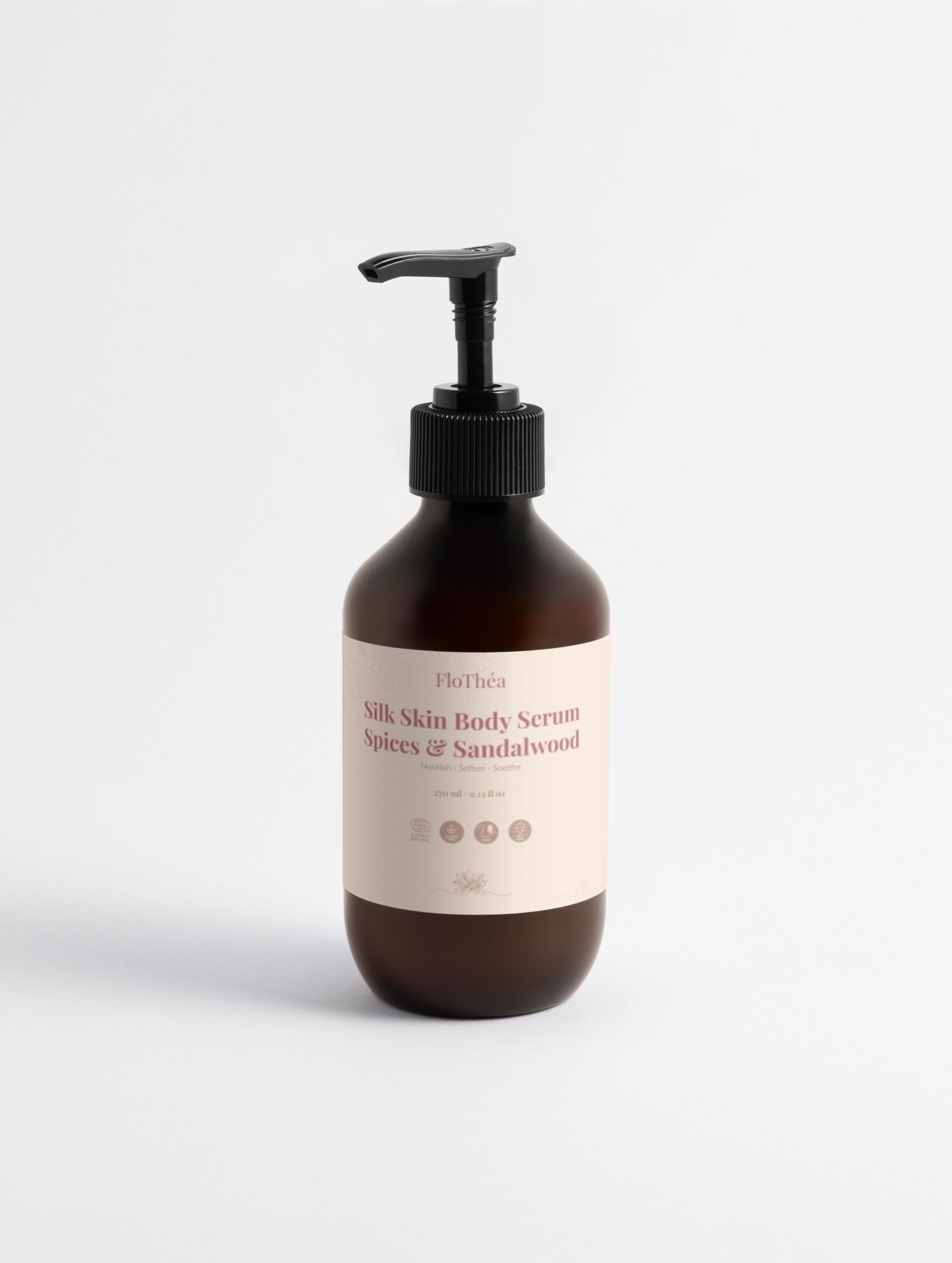 FloThéa Silk Skin Body Serum – Hydrating Sandalwood Body Oil for Sensitive Skin