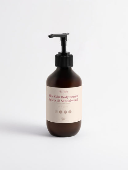 FloThéa Silk Skin Body Serum – Hydrating Sandalwood Body Oil for Sensitive Skin