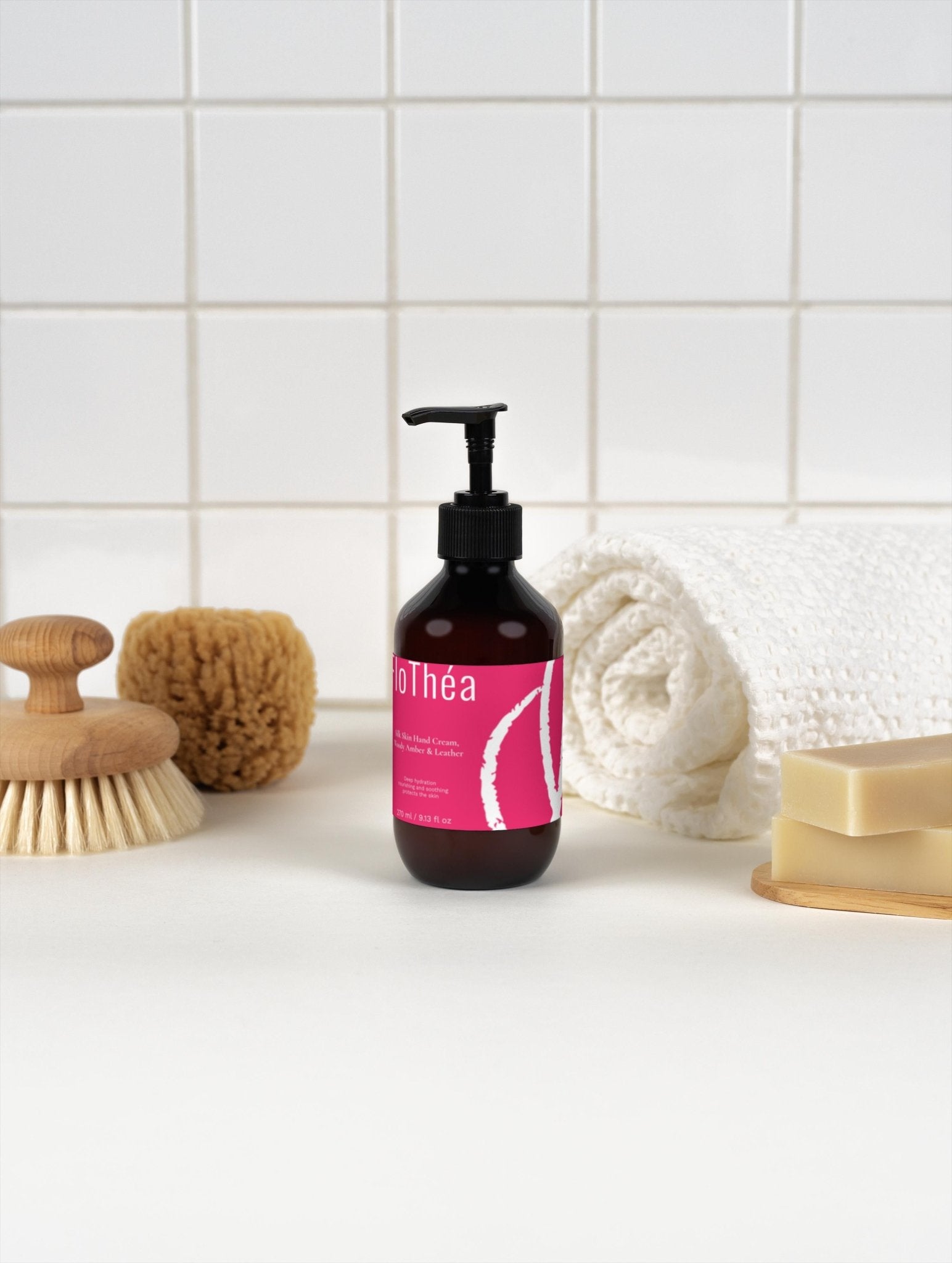 Silk Skin Hand Cream, Woody Amber & Leather - FloThéa Organics