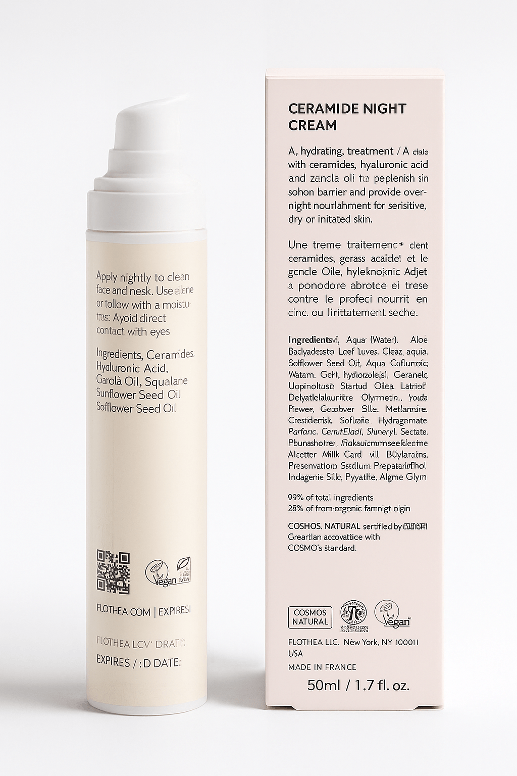 Ceramide Hydrating Night Cream - FloThéa Organics